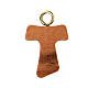 Tau cross in Assisi olive wood 2 cm s1