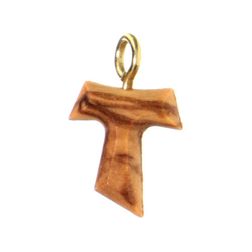 Mini Tau cross in olive wood 1 cm 1