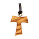 Tau cross necklace 2 cm in Assisi olive wood s2