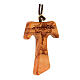 Tau cruz madeira oliveira 4x3 cm s2