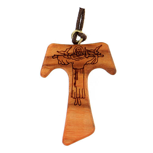 Tau cross in olive wood 4x3 cm 1