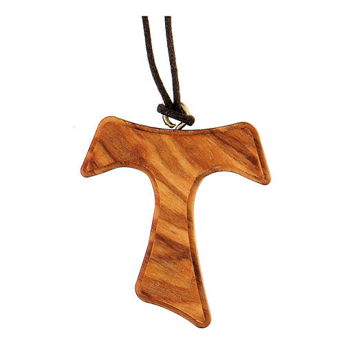 Tau cross pendant, olivewood, 4x3 cm 3
