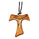 Tau cross pendant, olivewood, 4x3 cm s1