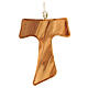Olivewood tau cross with white rope, 7x5 cm s1
