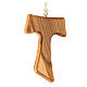Olivewood tau cross with white rope, 7x5 cm s2
