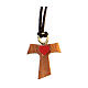Pingente cruz Tau madeira de oliveira de Assis 1,5 cm s1