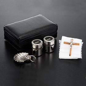Huiles saintes et sets baptême: Set pour baptême avec étui Huiles saintes et sets baptême: Set pour baptême avec étui
