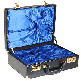 Valigie per la celebrazione: Valigia per celebrazioni vuota interno raso blu Valigie per la celebrazione: Valigia per celebrazioni vuota interno raso blu