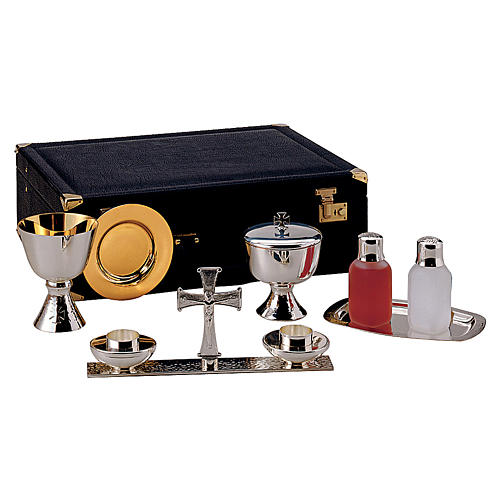Molina celebration briefcase with objects in silver brass 1