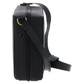 Handtasche für Priester Leder und grauen Satin mit Zubehören s7