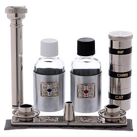 Mass kit with leather bag, lined with grey satin s3