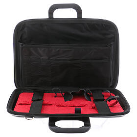 Mass kit with eco-leather computer bag, lined with red satin s5