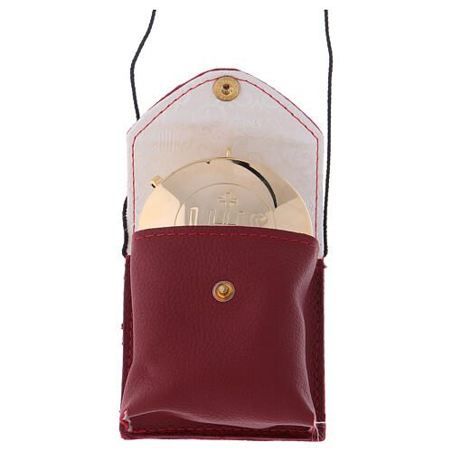 Pyx burse in burgundy leather and satin 2