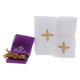 Komplet podróżny do mszy torba skórzana podszewka szara s5