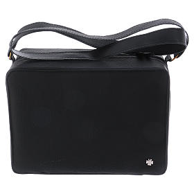 Bolso de verdadero cuero con baldonera y cáliz altura 15 cm s8