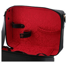 Borsa in vera pelle con tracolla e calice altezza 15 cm s6