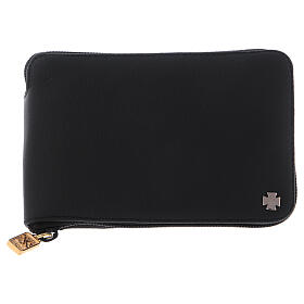 Leather case with zipper and red Jacquard lining for mass kit s5