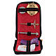 Leather case with zipper and red Jacquard lining for mass kit s1