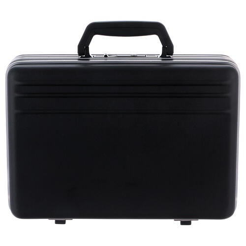 Mass kit with suitcase in plastic with metal inserts, lined with red satin 6