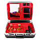 Plastic briefcase with mass kit red satin lining s1