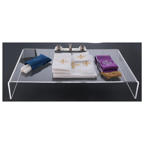 Mass kit with suitcase, lined with blue jacquard fabric, with removable item-holding board 5