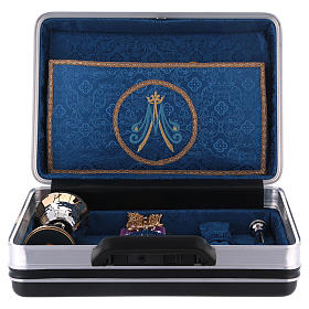 Malas de Celebração: Maleta para Celebração Litúrgica plástico interior cetim azul