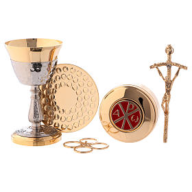 Malas de Celebração: Maleta para Celebração Litúrgica 24x35 cm com forro em tecido Jacquard vermelho