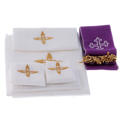 Maleta para Celebração Litúrgica 24x35 cm com forro em tecido Jacquard vermelho 6