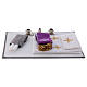 Valise chapelle modèle porte-documents en cuir synthétique avec lanière réglable intérieur gris s5