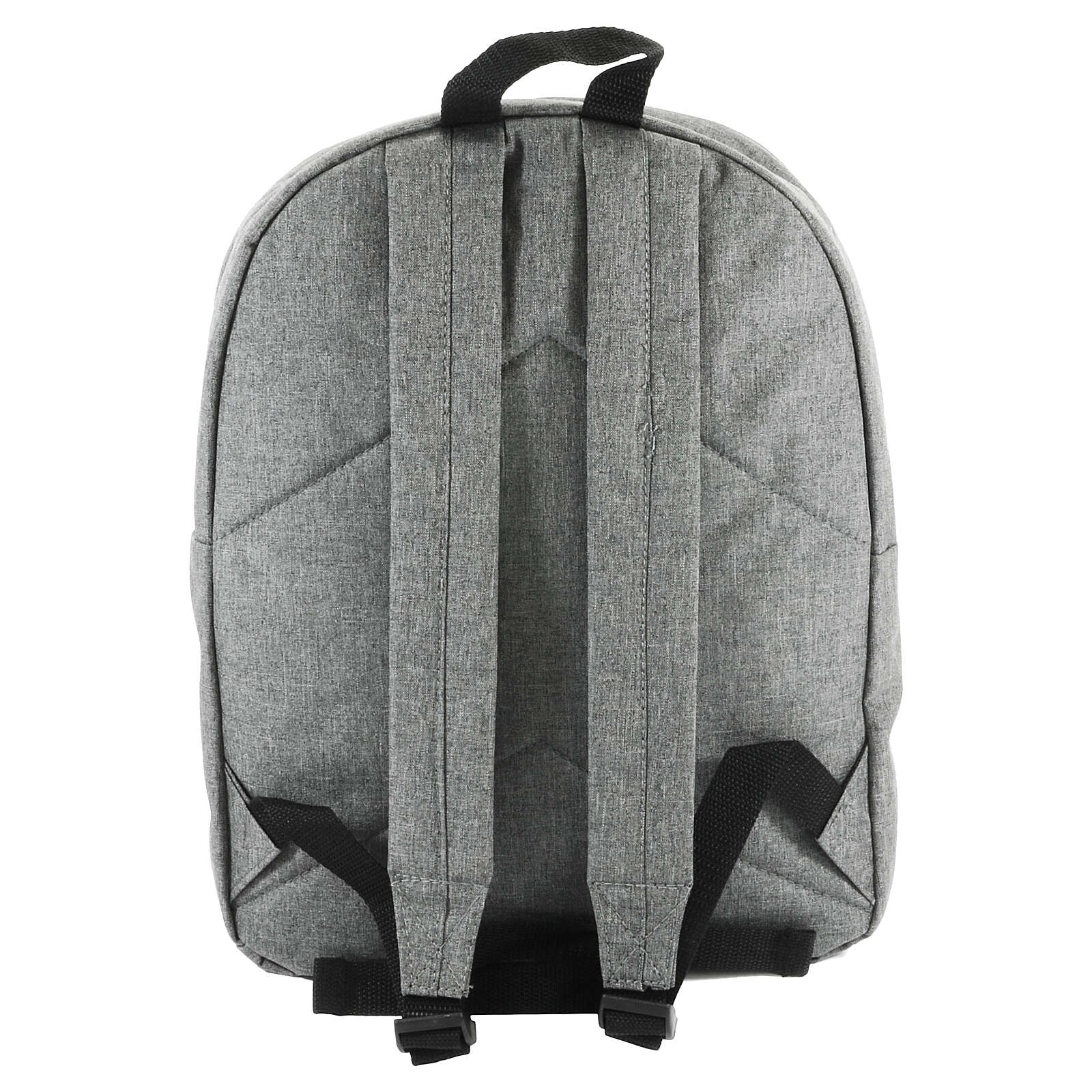 grey fabric backpack