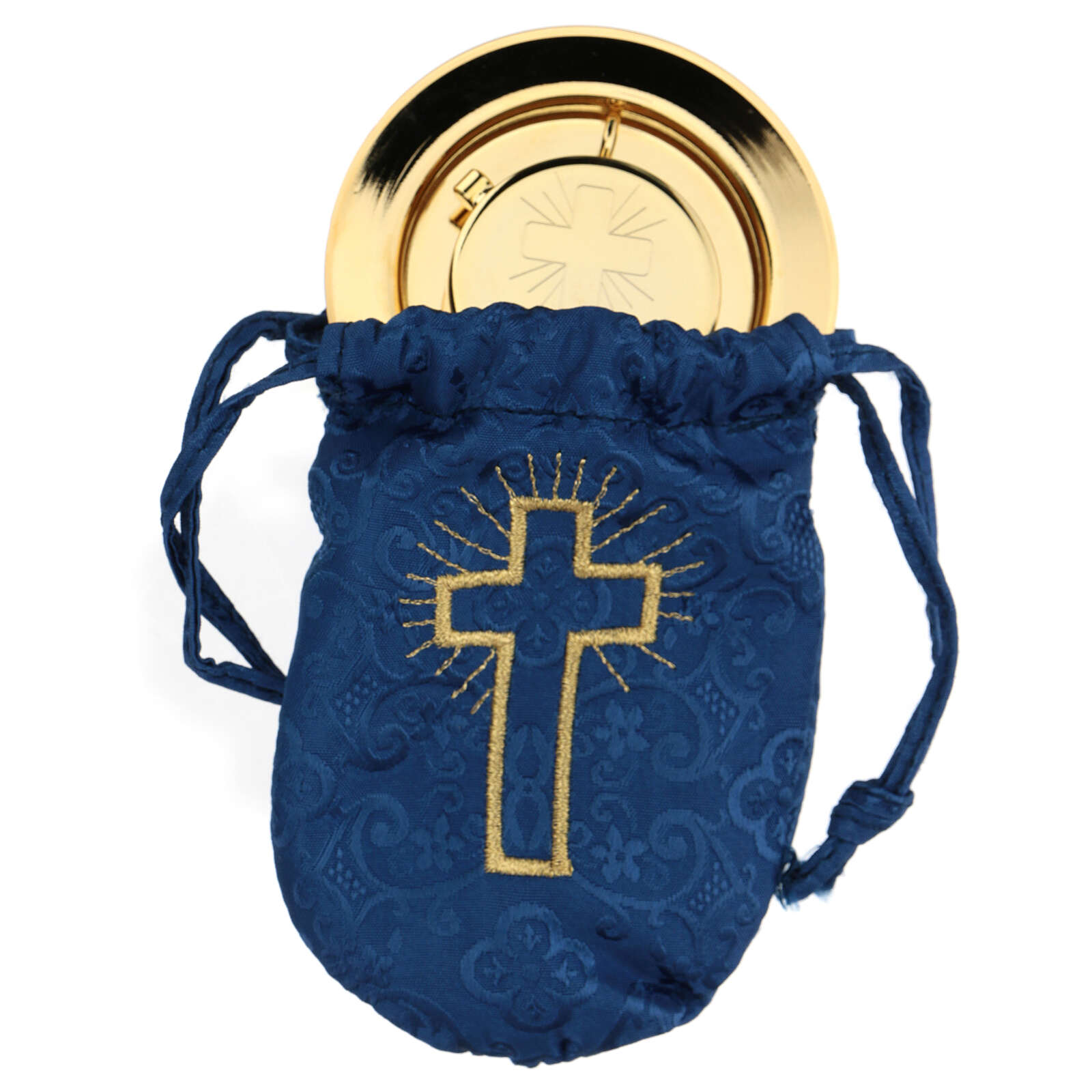 Pyx Set With Blue Damask Bag Ihs Symbol Online Sales On Uk