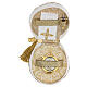 Eucharist set with white round case, golden decorations s1