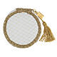 Eucharist set with white round case, golden decorations s5