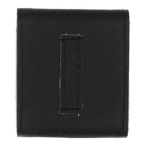 Versehtasche aus schwarzem Leder mit Druckknopfverschluss 8