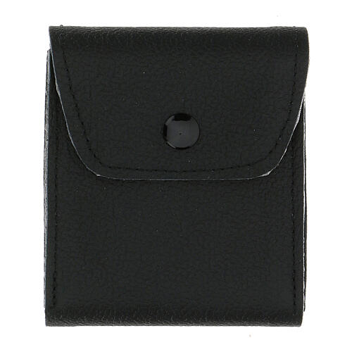 Viaticum burse with snap fastener black leather 7