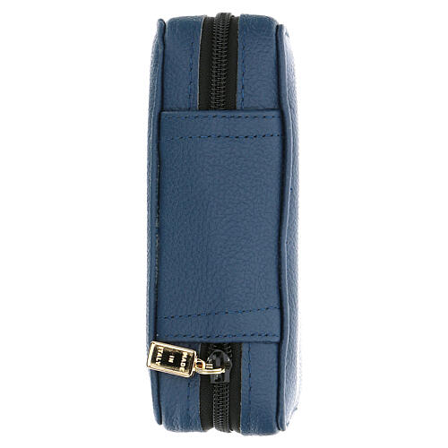 Viaticum burse with zipper blue leather 7