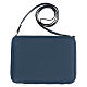 Mass kit with bag in blue leather, shoulder strap s10
