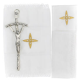 Travel mass kit bag of bleu leather with shoudel belt s5