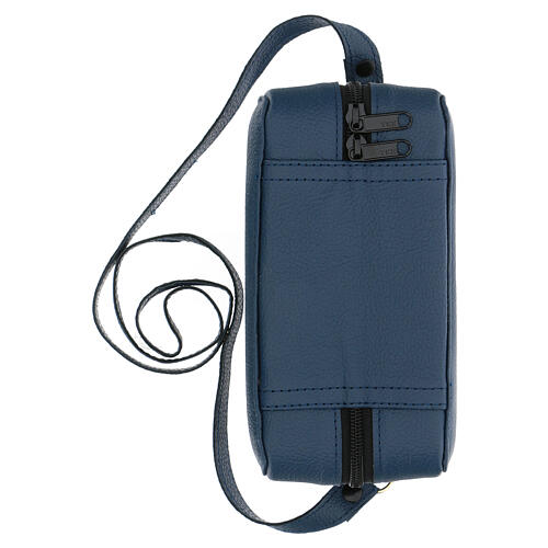 Travel mass kit bag of bleu leather with shoudel belt 11