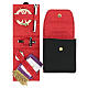 Eucharist set with case in black leather, lined with red jacquard fabric s1