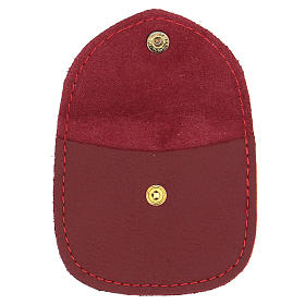 Portarosario vera pelle bordeaux made in Italy