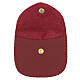Burgundy leather rosary case made in Italy s2