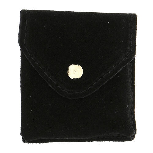 Black suede burse with snap fastener and gold plated pyx 4