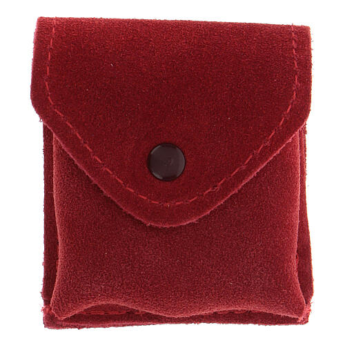 Astuccio portaviatico camoscio bordeaux teca eucaristica 3