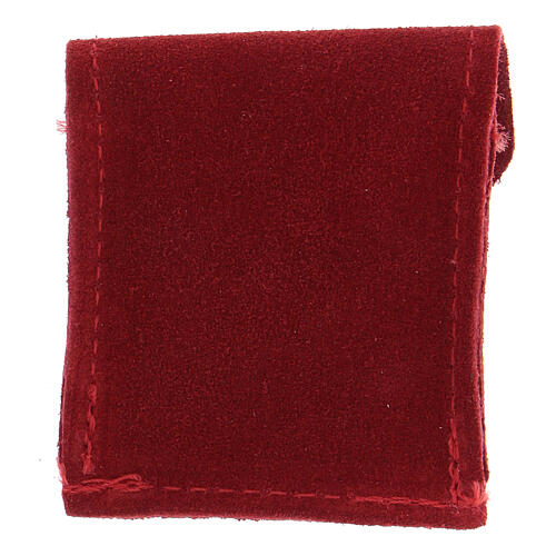 Astuccio portaviatico camoscio bordeaux teca eucaristica 6