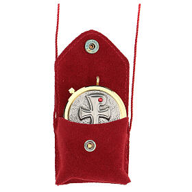 Pyx with bordeaux suede bag and Tau decoration