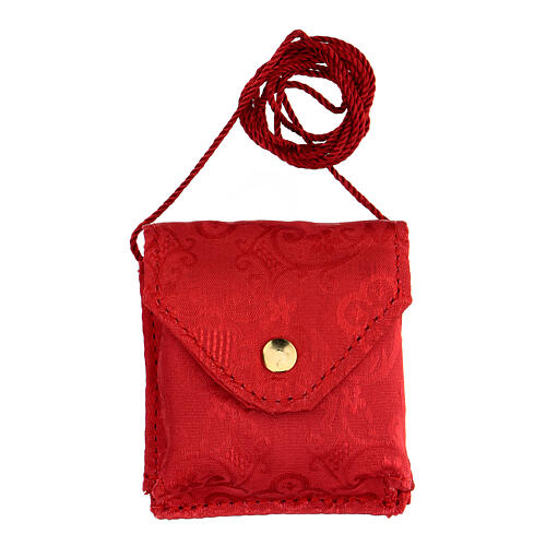 Pyx with red jacquard bag and decoration 4