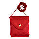 Pyx with red jacquard bag and decoration s4