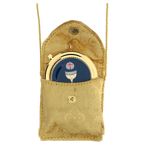 Pyx with golden yellow bag and decoration 1
