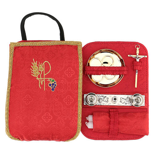 Mass kit with waterproof bag, red jacquard interior 2